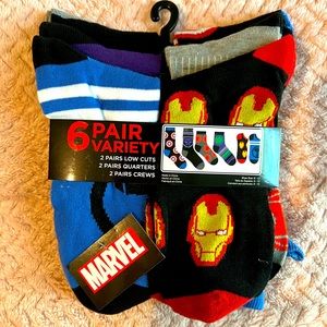 Marvel 6 Pair Variety socks